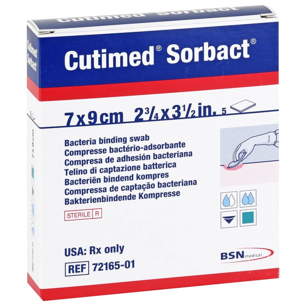 Cutimed Sorbact Kompressen 7x9 cm