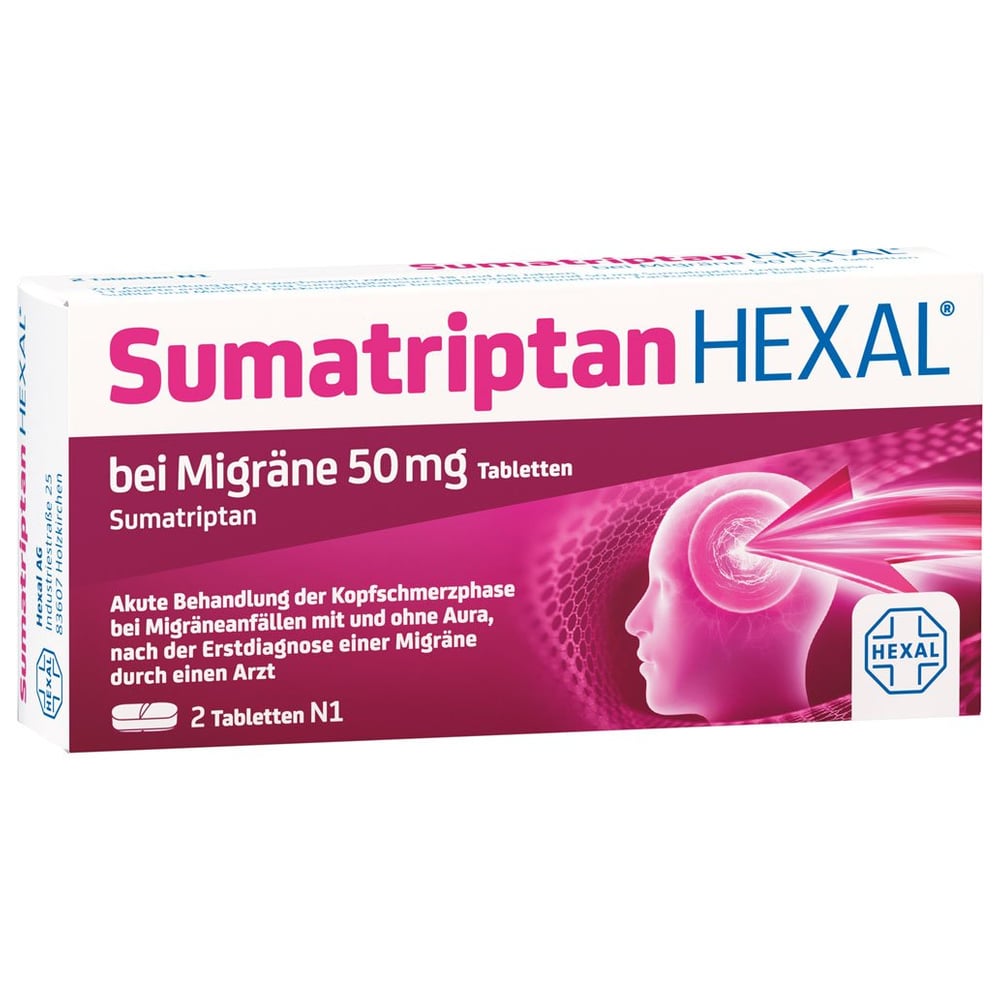 Sumatriptan HEXAL bei Migräne 50 mg