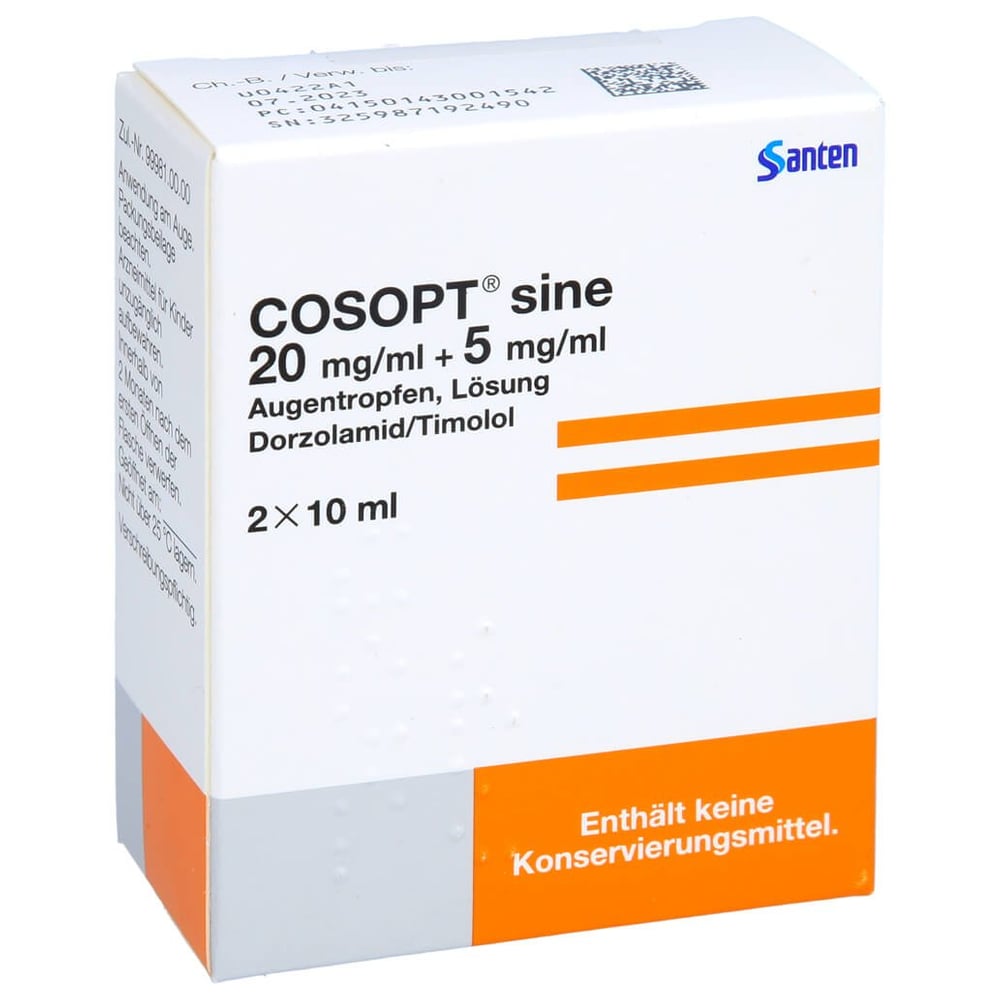 Cosopt sine 20mg/ml+5mg/ml