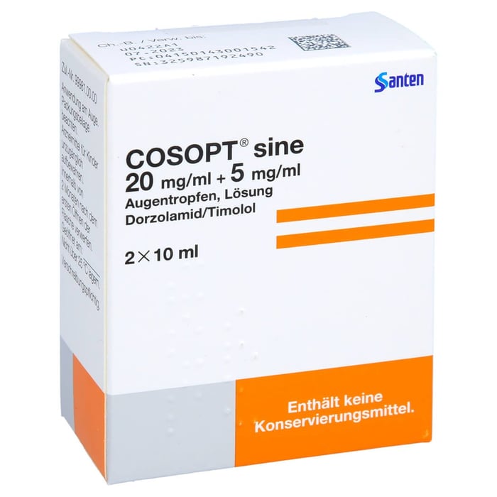 Cosopt sine 20mg/ml+5mg/ml