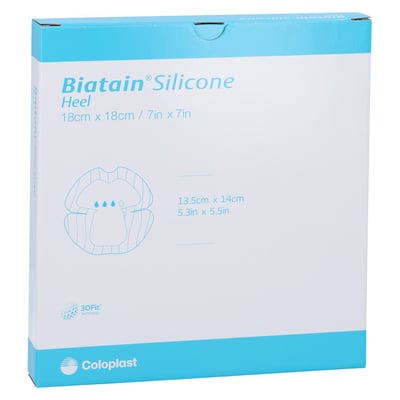 Biatain Silicone Schaumverband Ferse 18x18 cm B2B Medical
