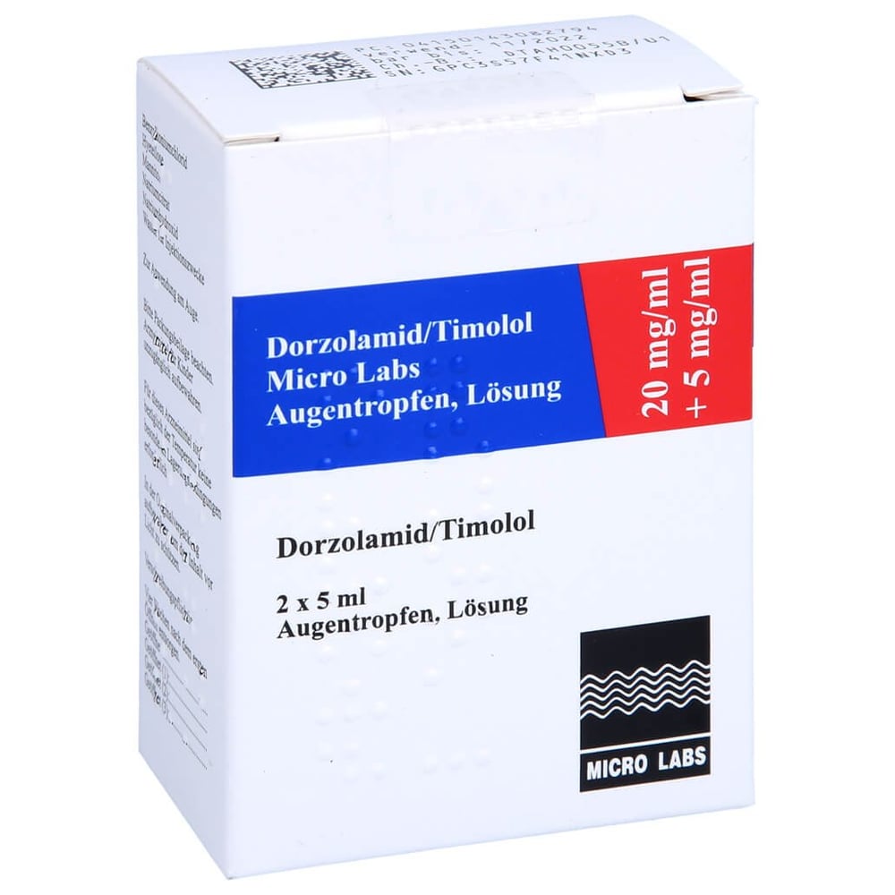 Dorzolamid/Timolol Micro Labs 20 mg/ml + 5 mg/ml