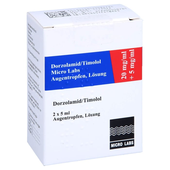Dorzolamid/Timolol Micro Labs 20mg/ml + 5mg/ml