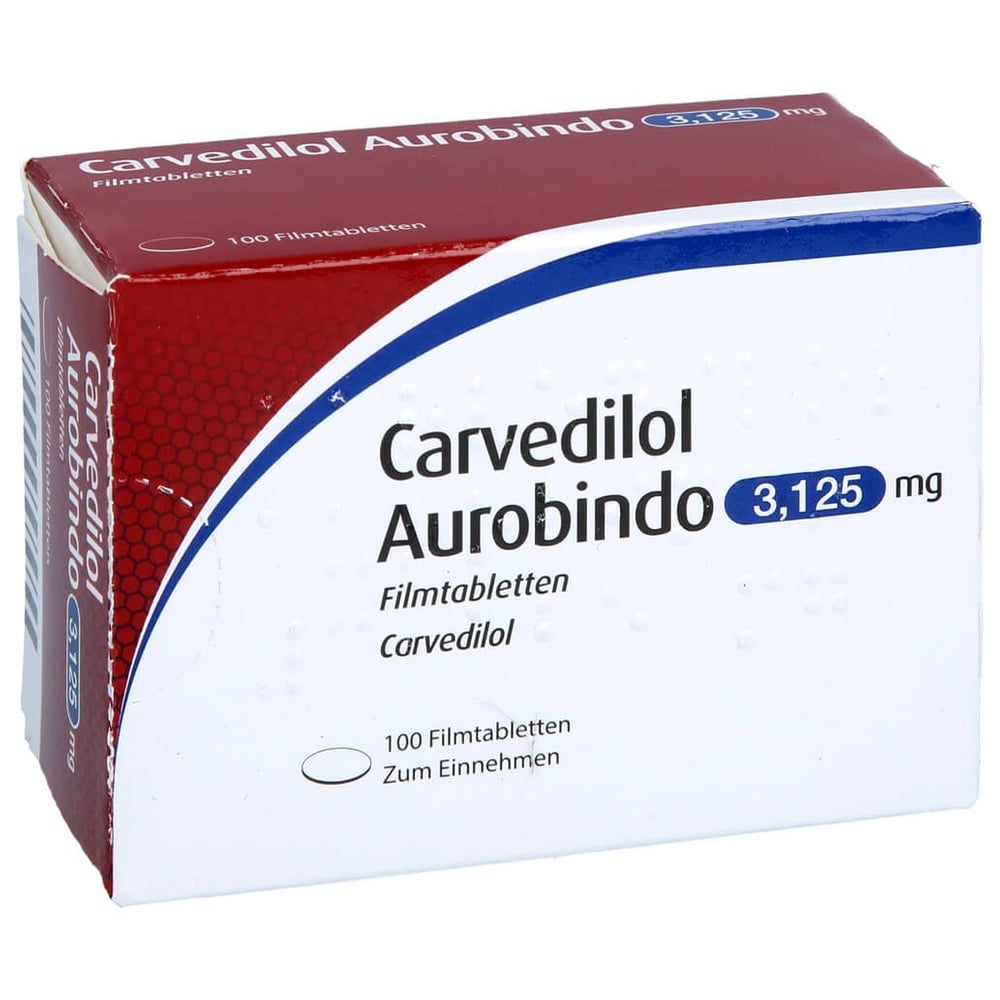 Carvedilol Aurobindo 3,125 mg