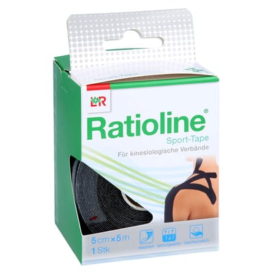 Ratioline Sport-Tape 5cmx5m schwarz