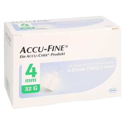 Accu Fine sterile Nadeln f. Insulinpens 4 mm 32G Produktbild 1