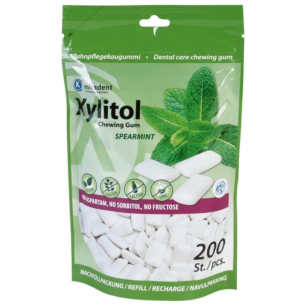 Miradent Xylitol Chewing Gum Spearmint Ref.