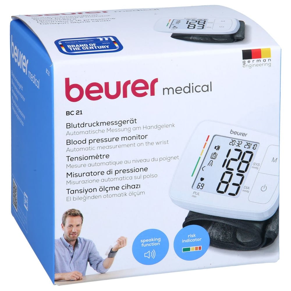 Beurer Bc21 Blutdruckmessger.sprech.DE/EN/FR/IT/TR