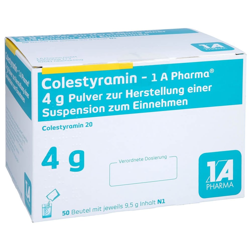Colestyramin - 1 A Pharma 4 g Pulv z H.e Sus z.E.