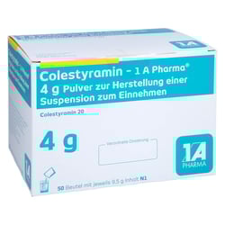 Colestyramin - 1 A Pharma 4 g Pulv z H.e Sus z.E.