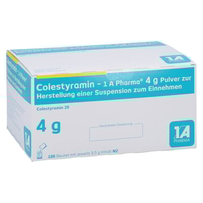 Colestyramin - 1 A Pharma 4 g Pulv z H.e Sus z.E.
