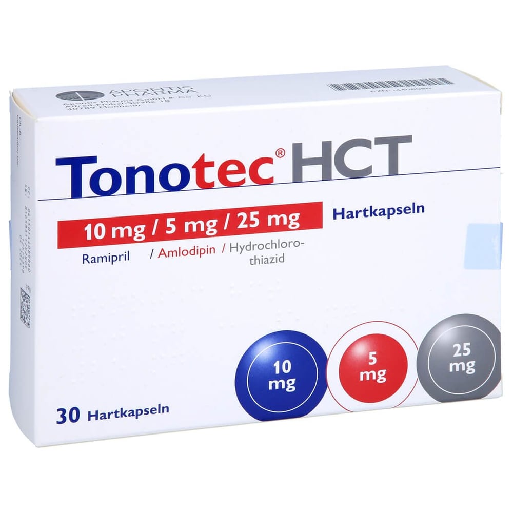 Tonotec HCT 10 mg/5 mg/25 mg Hartkapseln