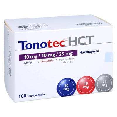 Tonotec HCT 10 mg/10 mg/25 mg Hartkapseln