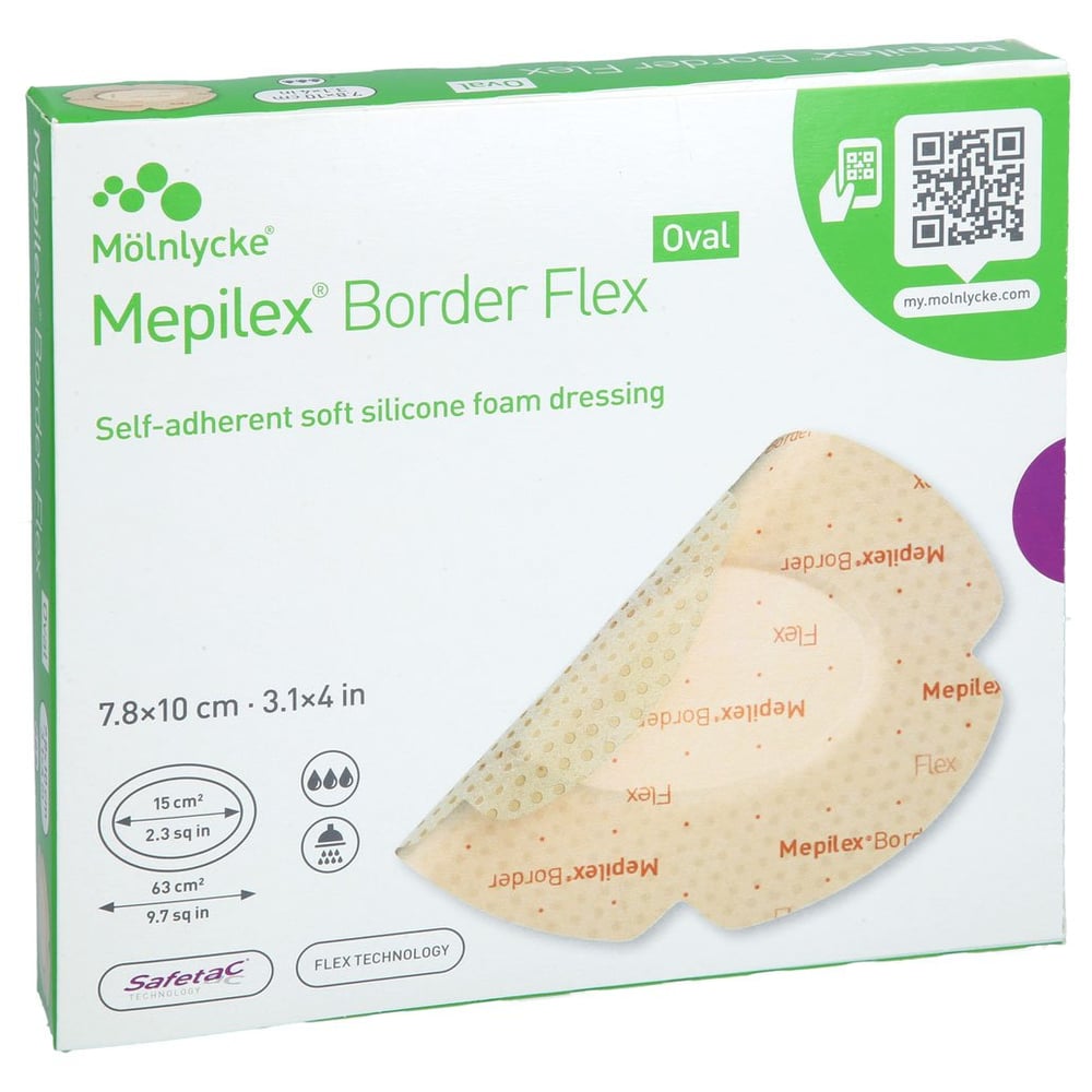 Mepilex Border Flex 7.8x10cm oval Schaumverband ha