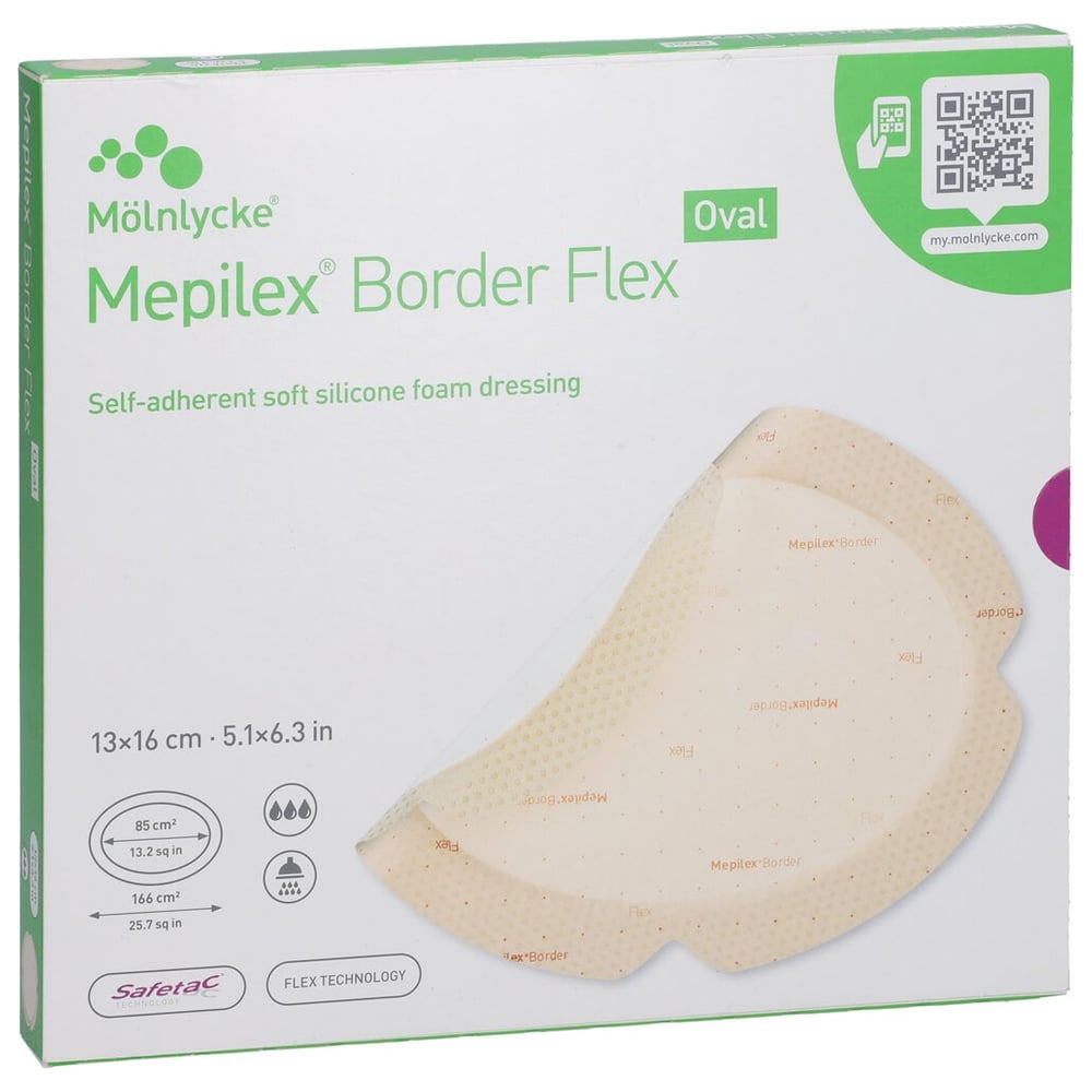 Mepilex Border Flex 13x16cm oval Schaumverband ha