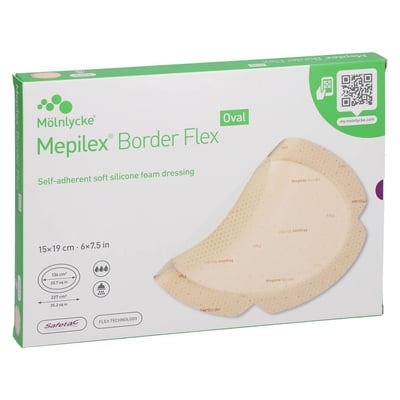 Mepilex Border Flex 15x19 cm oval Schaumverband ha