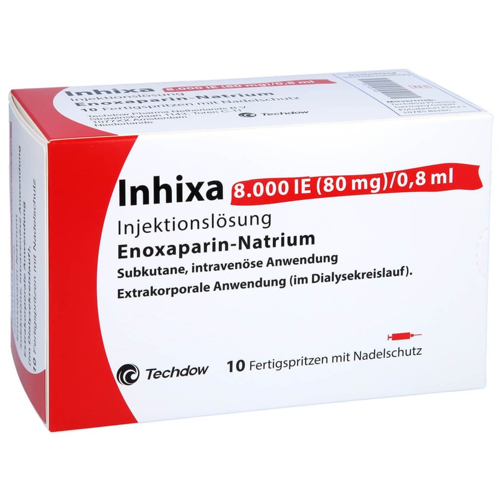 Inhixa 8000 I.E. (80 mg)/0,8 ml Injektionslösung