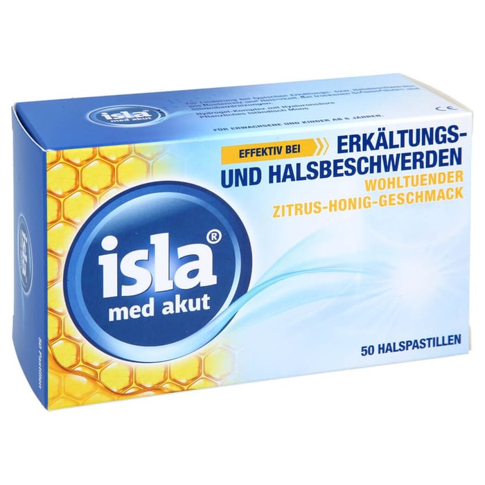 isla med akut Halspastillen Zitrus-Honig-Geschmack