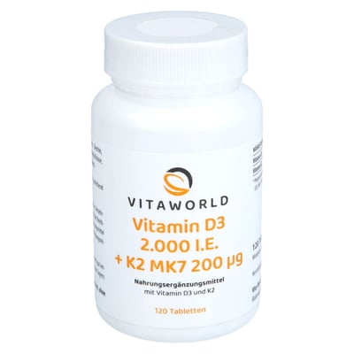 Vitamin D3+k2 2.000 I.e./200 g Tabletten