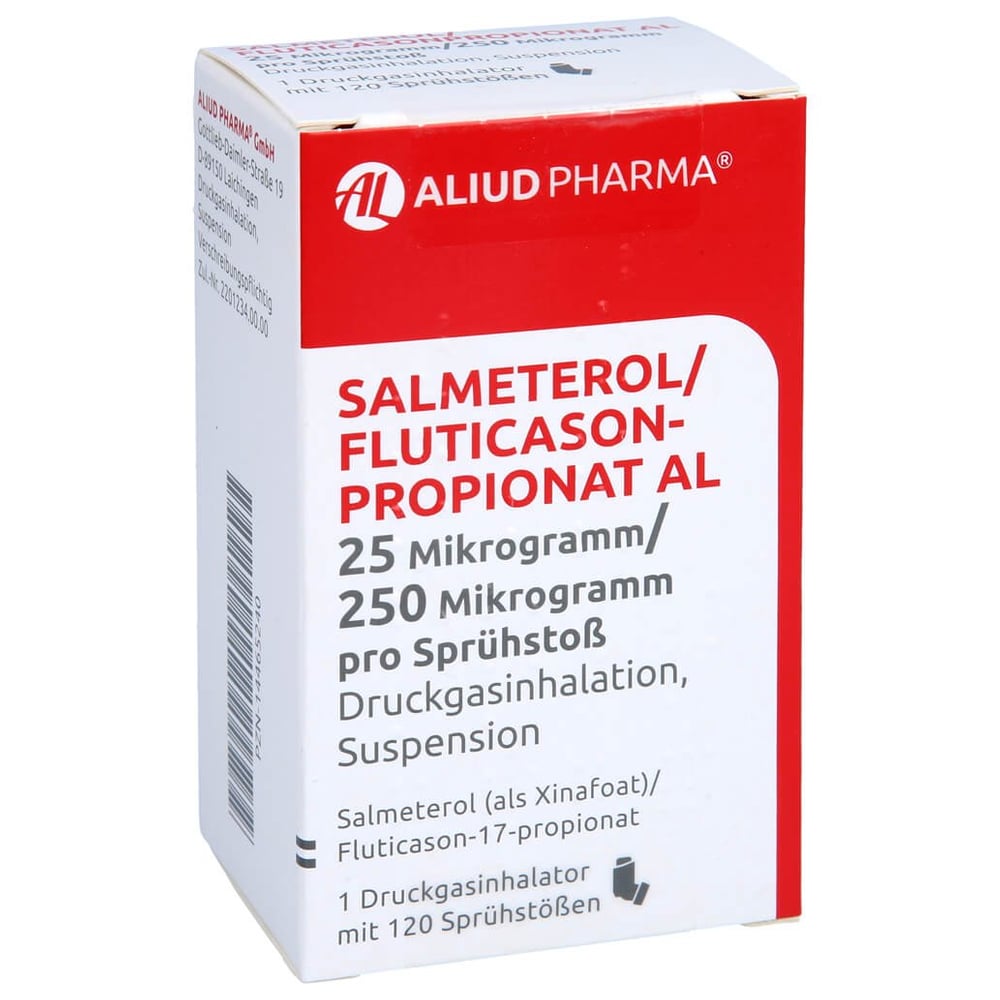 Salmeterol/Fluticasonpropionat AL 25 Mikrogramm/250 Mikrogramm pro Sprühstoß