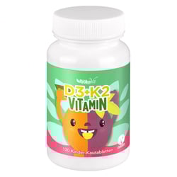 Vitamin D3 + K2 Kinder Kautabletten vegan