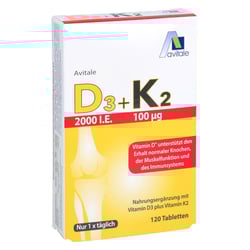Vitamin D3+K2 2000 I.E.
