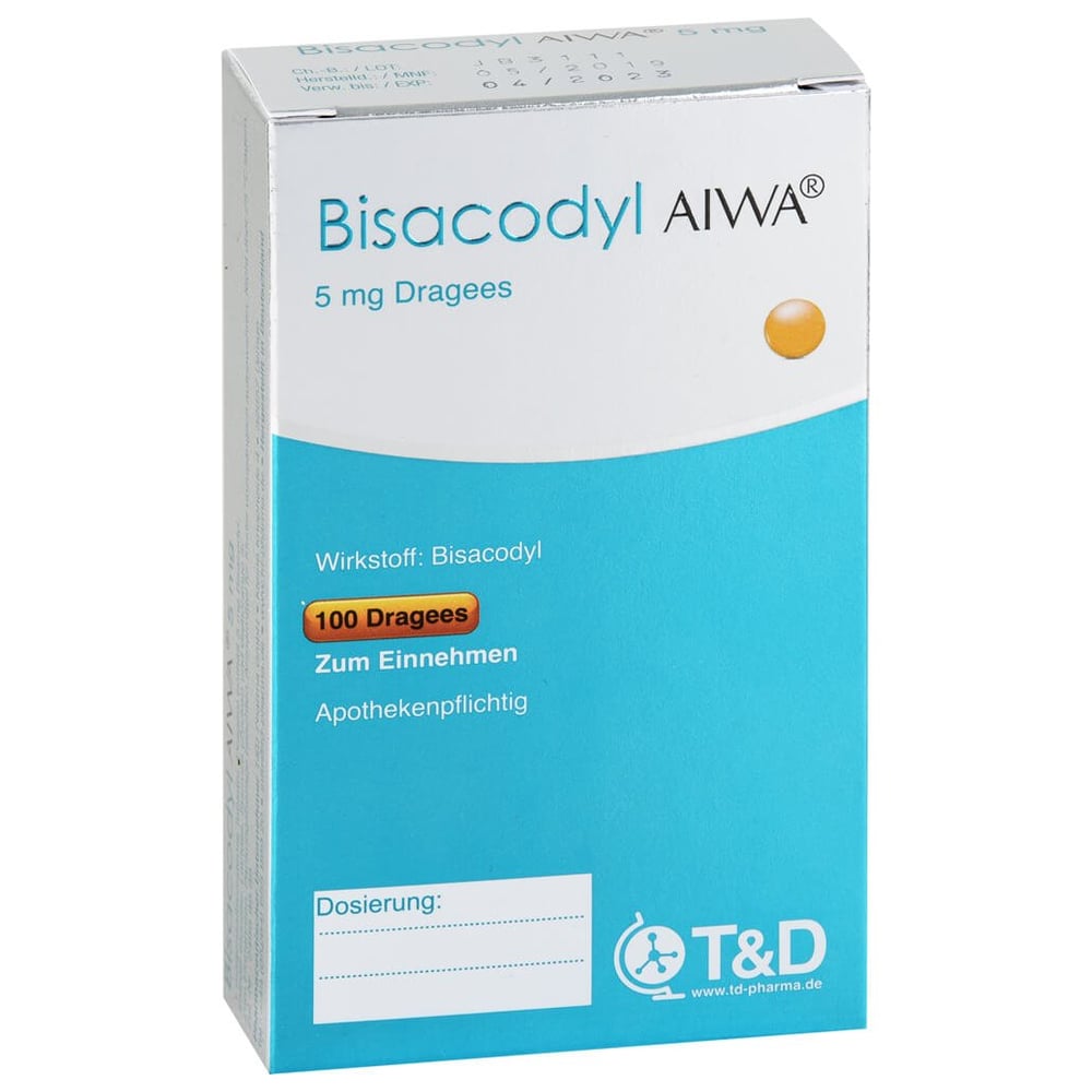 Bisacodyl AIWA 5 mg Dragees