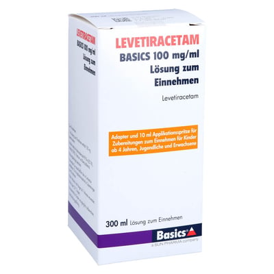 Levetiracetam Basics 100 mg/ml 10 ml Dosierspritze Produktbild 1