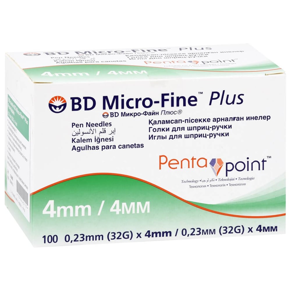 Bd Micro-fine+ Pen-Nadeln 0,23x4 mm 32 G