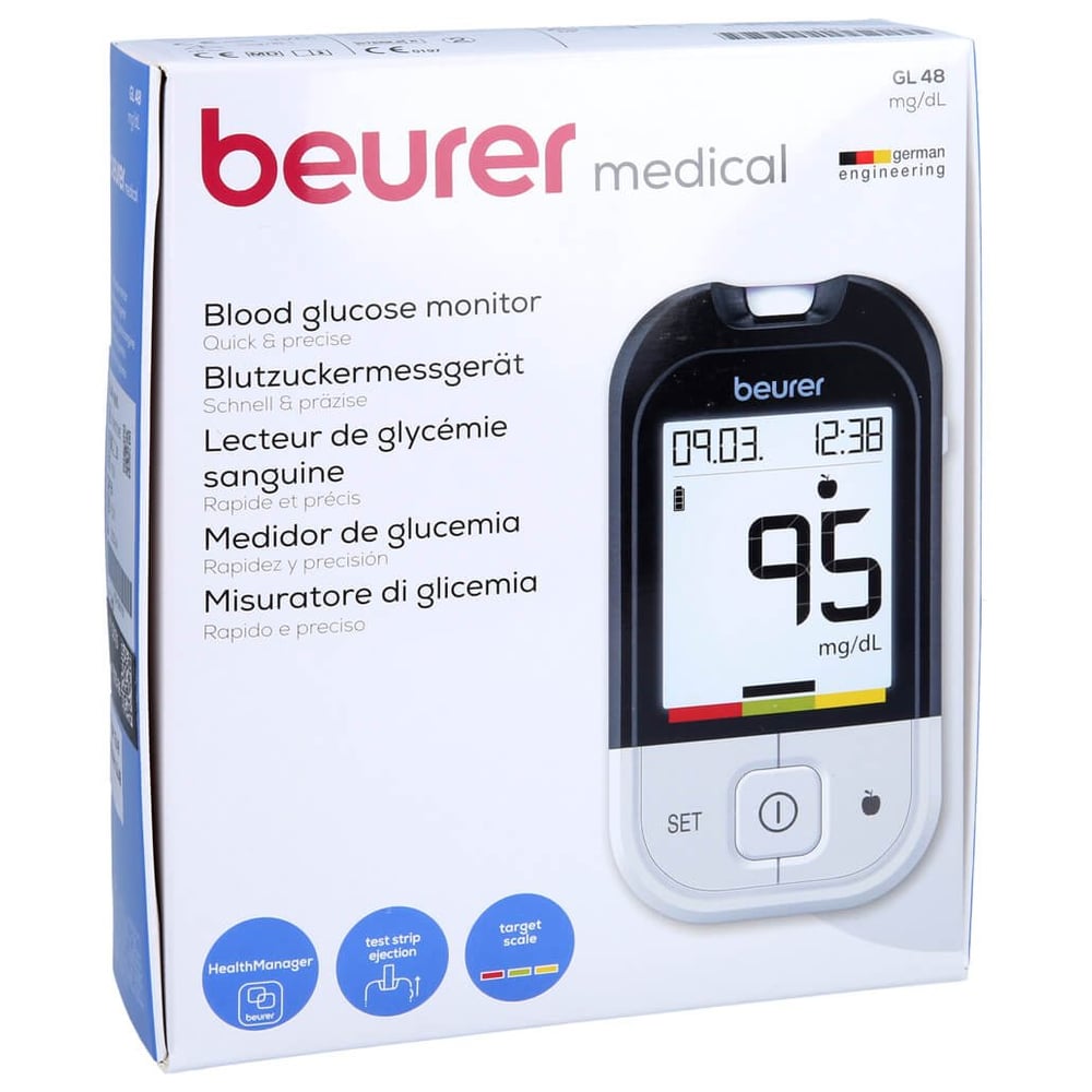 Beurer Gl48 Blutzuckermessgerät mg/dl