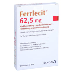 Ferrlecit 62.5 mg Injektionslösung Ampullen