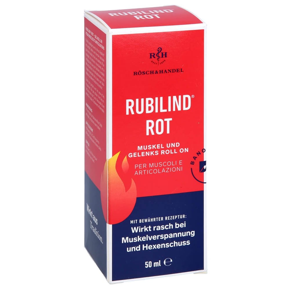 Rubilind rot Muskel und Gelenks Roll-on