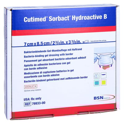 Cutimed Sorbact Hydroactive B Gel-V.7x8,5 cm haft.