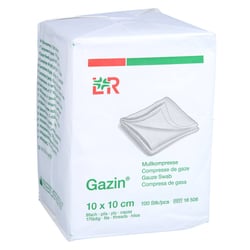 Gazin Mullkomp.10x10 cm unsteril 8fach Op B2B Medical