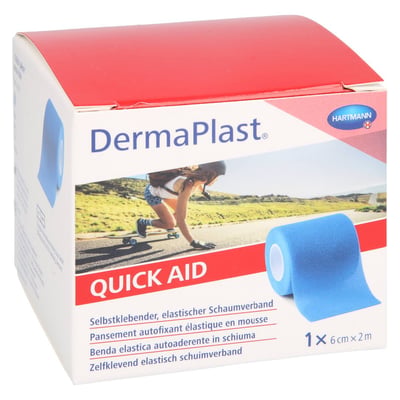 Dermaplast Quick Aid Schaumverband 6 cmx2 m blau