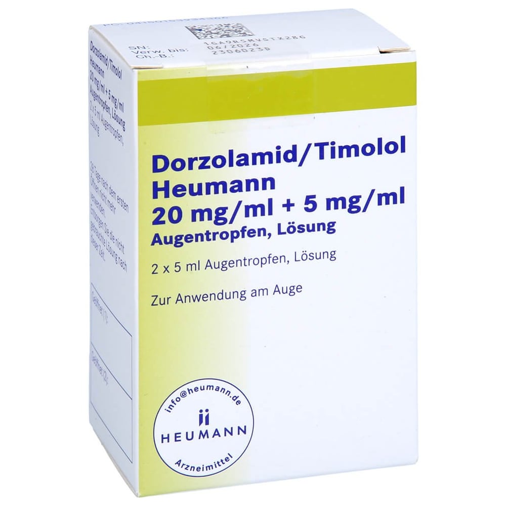 Dorzolamid/Timolol Heumann 20 mg/ml + 5 mg/ml