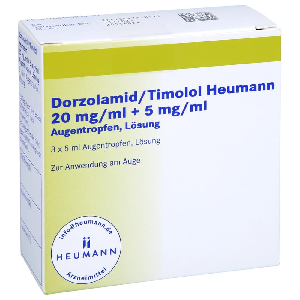 Dorzolamid/Timolol Heumann 20 mg/ml + 5 mg/ml