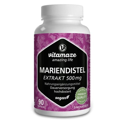 Mariendistel 500 mg Extrakt hochdosiert vegan
