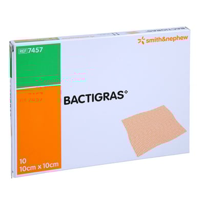 Bactigras Antiseptische Paraffingaze 10x10 cm Kohlpharma