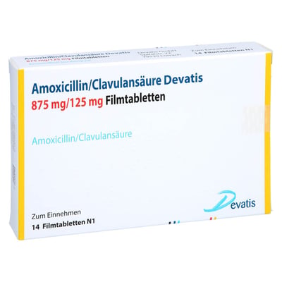 Amoxicillin/Clavulansäure Devatis 875 mg/125 mg Produktbild 1