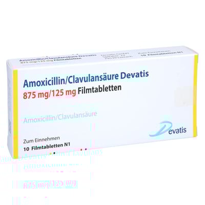 Amoxicillin/Clavulansäure Devatis 875 mg/125 mg