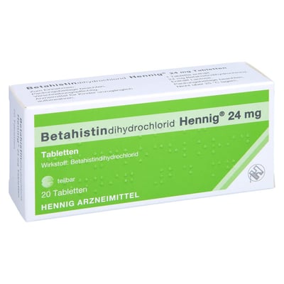 Betahistindihydrochlorid Hennig 24 mg Tabletten Produktbild 1