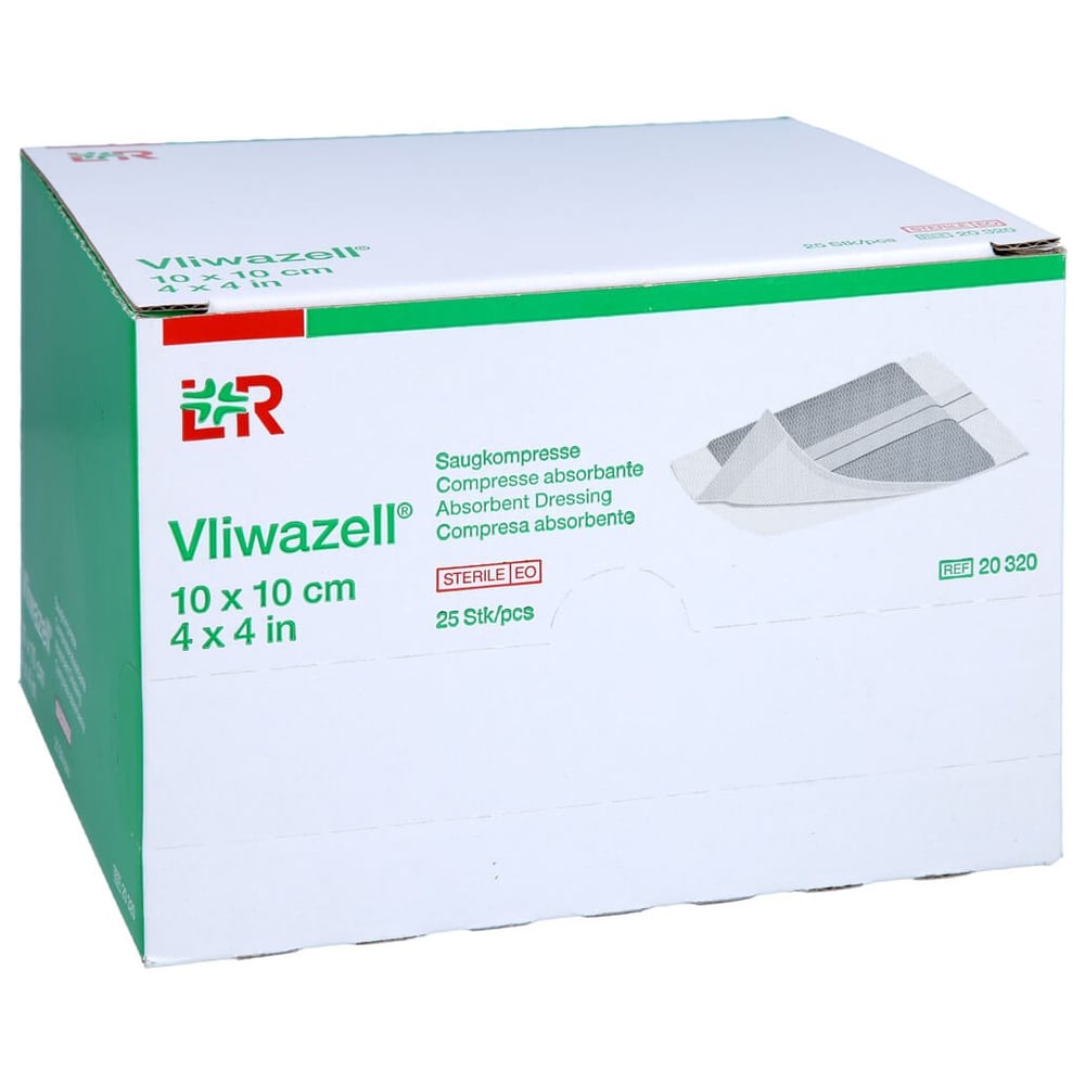 Vliwazell Saugkompressen steril 10x10 cm ToRa Pharma