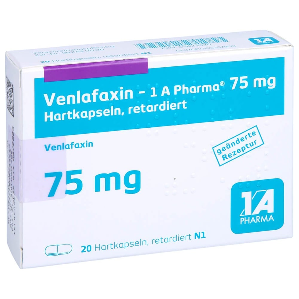 Venlafaxin - 1 A Pharma 75 mg Hartkapseln retard