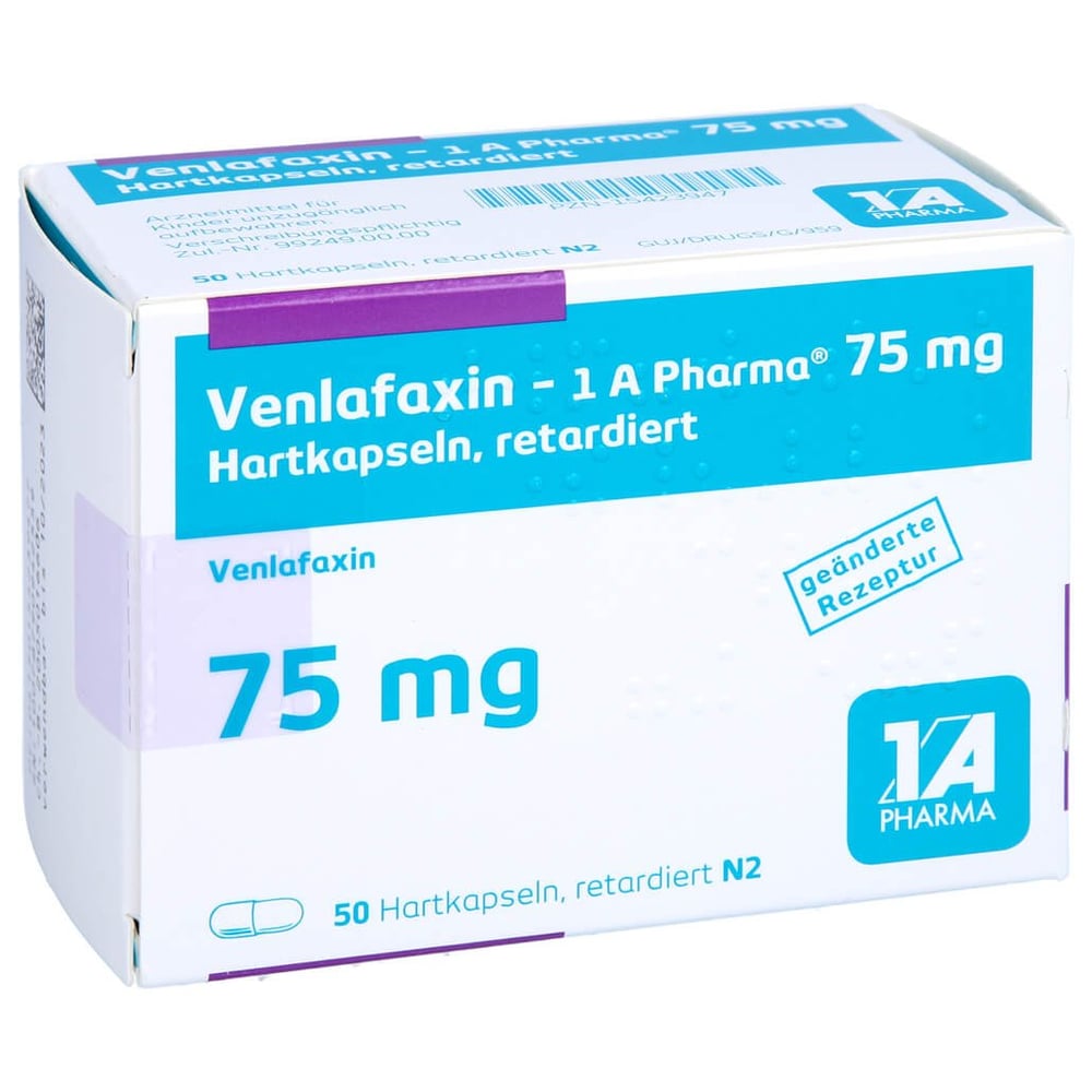 Venlafaxin - 1 A Pharma 75 mg Hartkapseln retard