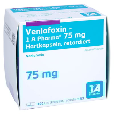 Venlafaxin - 1 A Pharma 75 mg Hartkapseln retard