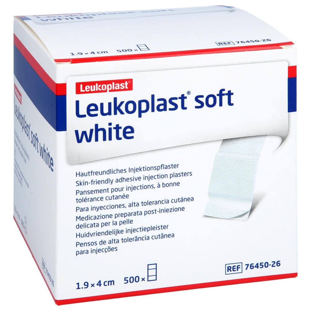 Leukoplast soft white Injekt. Strips 19 x 40mm