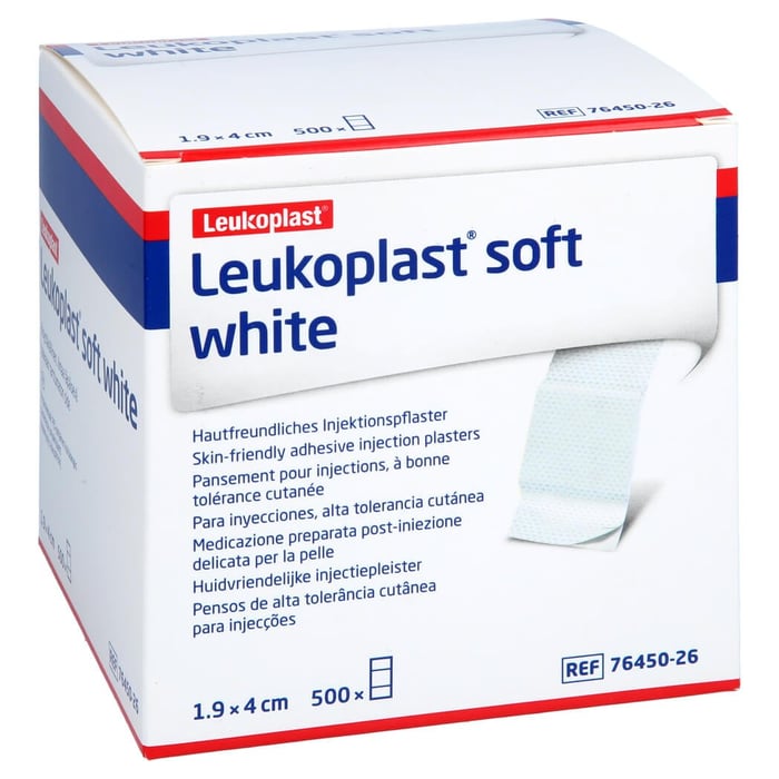 Leukoplast soft white Injekt. Strips 19 x 40mm