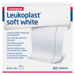 Leukoplast soft white Pflaster 8 cm x 5m Rolle