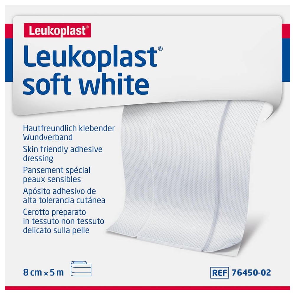 Leukoplast soft white Pflaster 8cm x 5m Rolle
